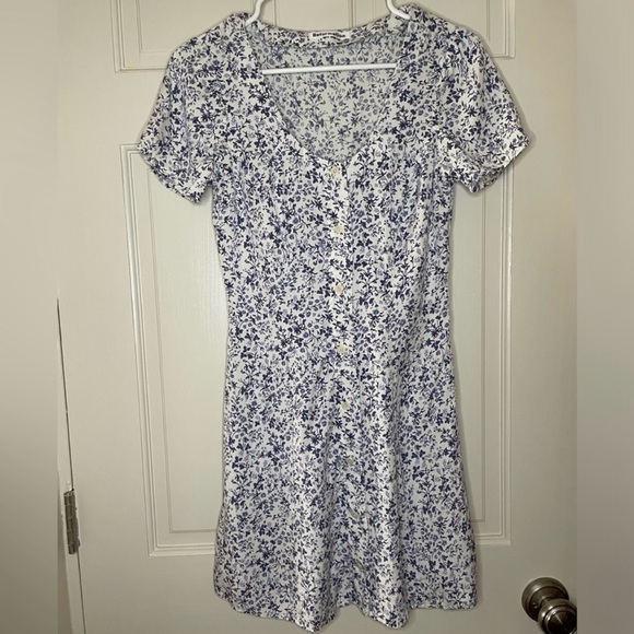 Reformation Womens Margeaux Dress Blue Floral 2 - Picture 3 of 9